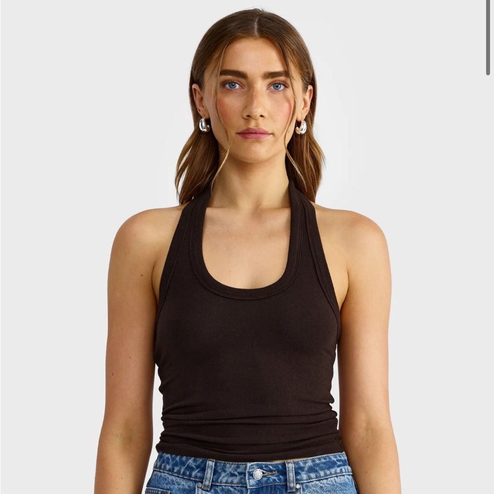 ORTC Margot Halter Tank in Carob, Size 8 - Brand New